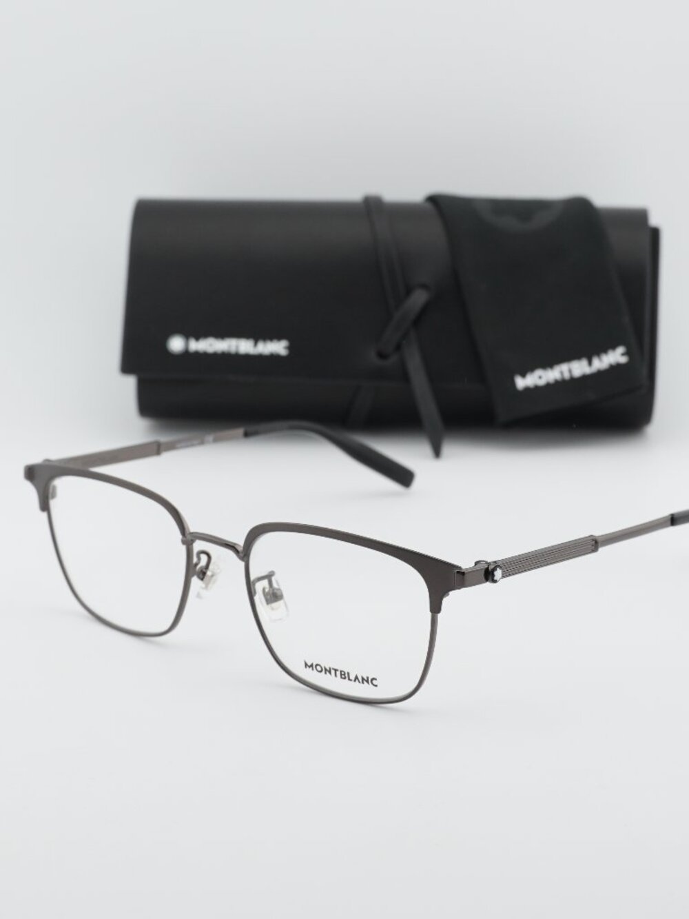 Montblanc MB0083OK 001 Square Eyeglasses – Grey 52mm